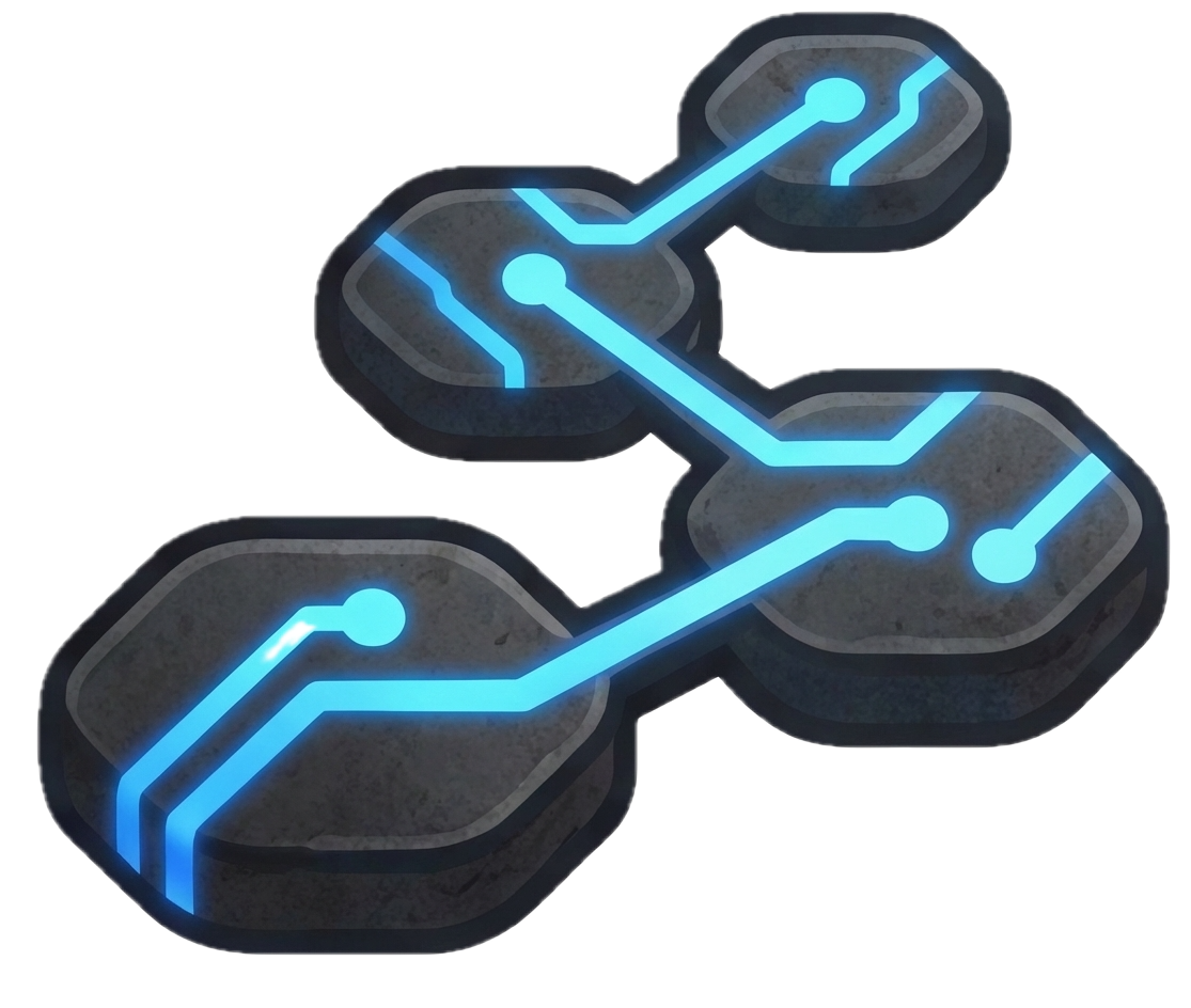 Stepping Stone Labs — interconnected nodes symbolizing growth and learning pathways